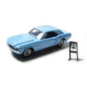  1967 Ford Mustang Coupe w/Accessory 1/64 Baby Blue Toys 