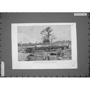   1886 Ancient Boat Brigg Lancashire Archaeology Print