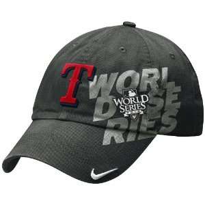 Nike Texas Rangers Charcoal 2010 World Series Bound Adjustable Slouch 