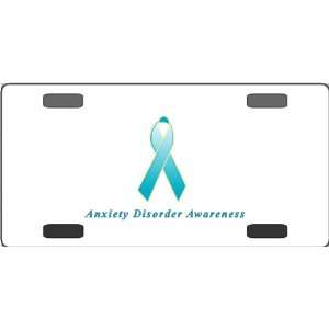 Anxiety Disorder Awareness Ribbon Vanity License Plate