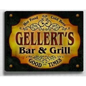  Gellerts Bar & Grill 14 x 11 Collectible Stretched 