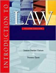 Introduction to Law, (0130138290), Joanne Banker Hames, Textbooks 