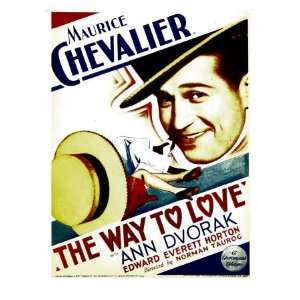  Way to Love, Maurice Chevalier on Midget Window Card, 1933 