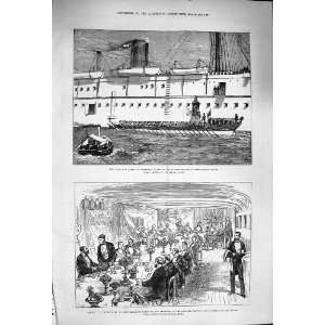    1876 King Portugal Ship Serapis Barge Captain Glyn