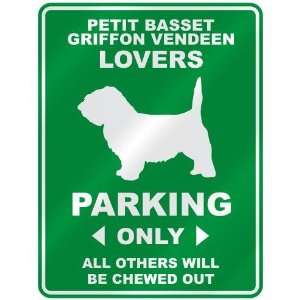 PETIT BASSET GRIFFON VENDEEN LOVERS PARKING ONLY  PARKING SIGN DOG