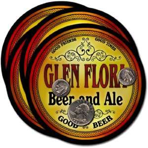  Glen Flora , WI Beer & Ale Coasters   4pk 