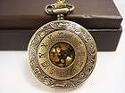 Roman vintage style steampunk pocket clocket watch pendant necklace 