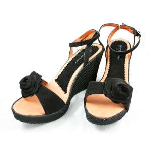 Fashion Ladies Casual Wedge Sandal Shoes All Size Black  