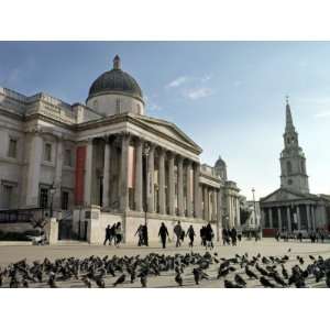  National Gallery in the Trafalgar Square in London 
