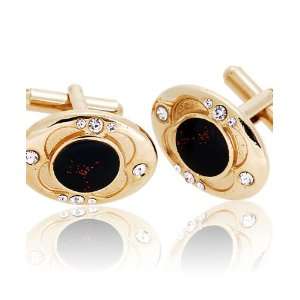  Oval Luxs Gold Cufflinks Jewelry