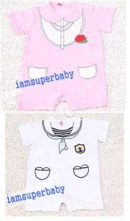 BABY PARTY FAKE SAILOR SUIT PINK LADY ONE PIECE 3 12M  