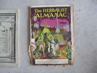 1933 The Herbalist Almanac Booklet  
