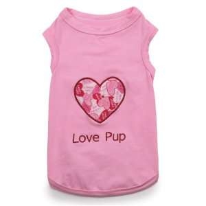   Polyester/Cotton Love Pup Dog Tank, Large, 20 Inch, Pink