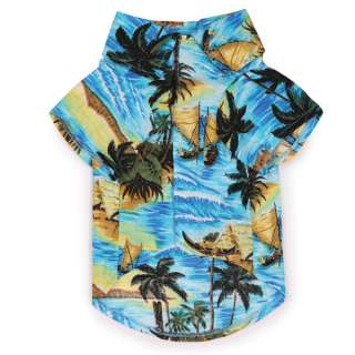 ALOHA CAMP SHIRT Dog Hawaiian Luau Beach Party Clothes  