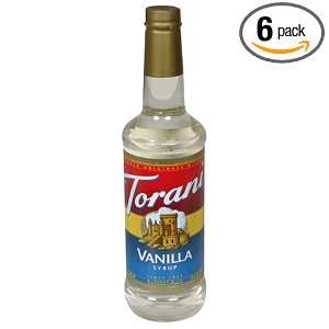 Torani Vanilla Syrup, 25 Ounce Bottles (Pack of 6)  
