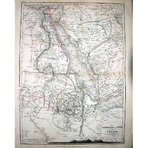   1837 Map Nile Arabia Egypt Red Sea Nubia Arabian Gulf