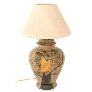  Ceramic lamp, Canary in Flight