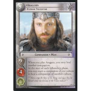   Doom CCG Rare Card  Aragorn Elessar Telcontar #10R25 Toys & Games