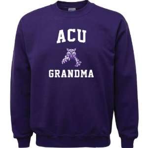 Abilene Christian Wildcats Purple Grandma Arch Crewneck Sweatshirt 