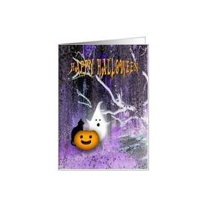  Happy Halloween fun ghost cat pumpkin for kids Card 