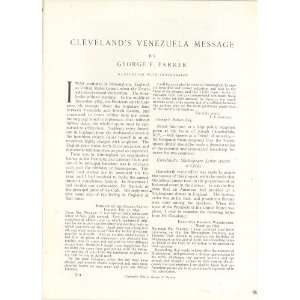  1909 President Grover Cleveland Venezuela Message 