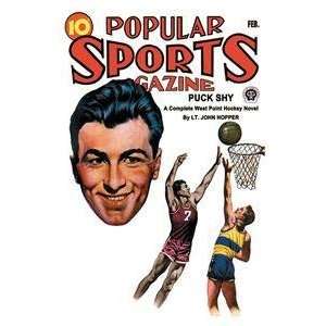  Vintage Art Popular Sports Magazine Going for the Hoop 