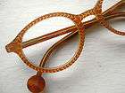 STEAMPUNK Oval Metal Eyeglass Frames Gunmetal Burgundy Red Gothic 