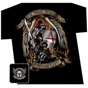 ARMOR OF GOD Christian Soldier T Shirt, Ephesians 613 17, Great Bible 