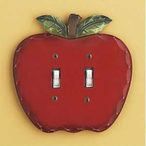  APPLE Double Switch plate Cover SWITCHPLATE wall decor 