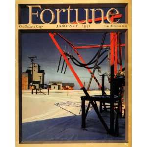  1941 Cover Fortune January Otto Hagel Winter Snow 