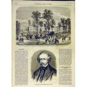   1858 Champs Elysees Garden Schieffer Argenteuil Print