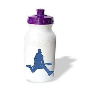  Florene Music   Blue Jumping Guitar Player   Water Bottles 