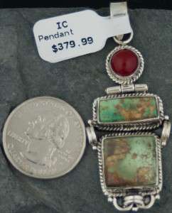 Native American Artist 925 Sterling Silver Rare Natural Turquoise 