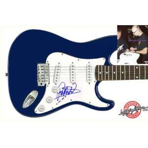  Judas Priest Autographed Rob Halford Signed Blue Guitar 