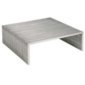 AMICI Modern Square COFFEE Table STAINLESS Cocktail  