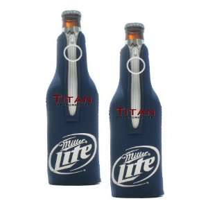  Miller Lite Bottle Suits   Blue  Neoprene Beer Koozies 