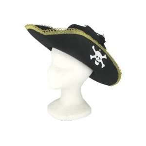  Bifold Pirate Headpiece with Skull and Crossbones Toys 