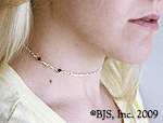 Vampires Kiss Necklace   Sterling Silver Choker with Natural Garnet 