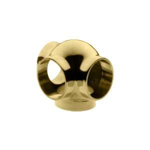  Polished Brass Ball Side Outlet Tee, 2inch Tubing