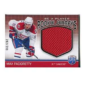 Max Pacioretty 2009 Upper Deck Be a Player Rookie Jerseys Card
