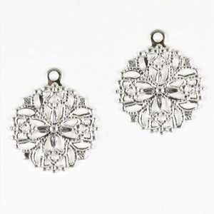  15mm Silver Intricate Snowflake Charm Arts, Crafts 