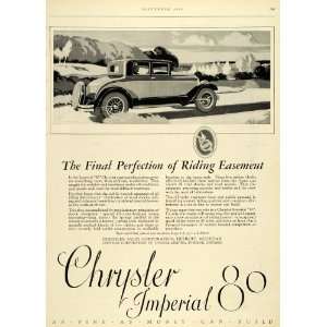  1926 Ad Luxury Car Motor Vehicle Chrysler Imperial 80 