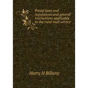   applicable to the rural mail service Harry H Billany Books