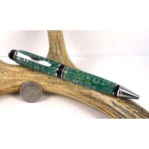  Green Circuit Board Cigar Pen With a Chrome Finish Office 