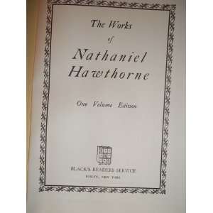   Nathaniel Hawthorne (One volume edition) Nathaniel Hawthorne Books