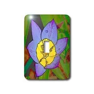   plant blue purple flower abstract   Light Switch Covers   single
