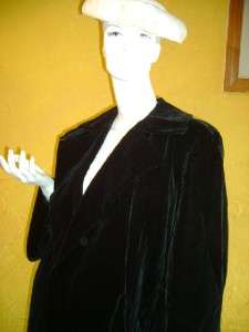 Fr Actress Est Vintage VELVET LONG OPERA SWING COAT M  