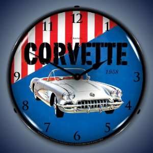  1958 Corvette Lighted Clock 