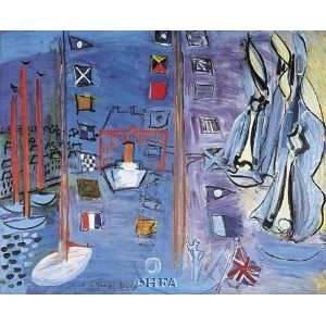  Basin At Deauville   Artist Raoul Dufy   Poster Size 25 X 22 inches