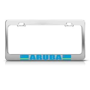  Aruba Flag Aruban Country Metal license plate frame Tag 